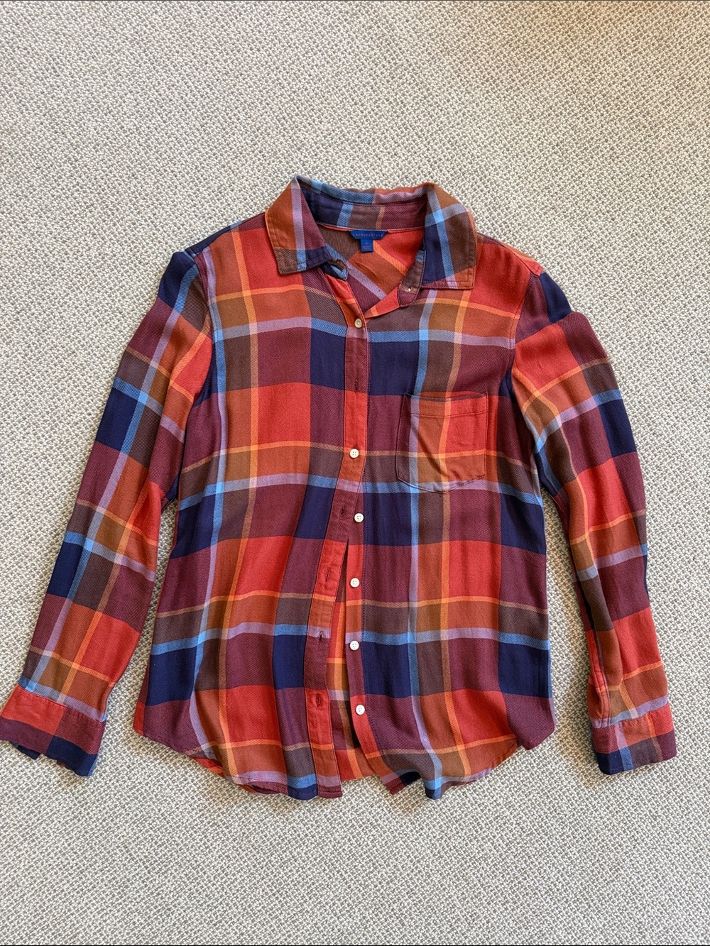 Fall plaid button down - size S